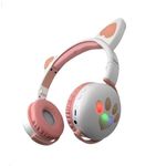 TV, Audio-Video si Foto - Portabile audio - Casti audio - Casti wireless cu urechi de pisica si lumini LED , culoare: alb - Infinity.ro