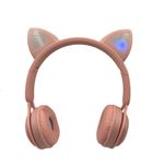 TV, Audio-Video si Foto - Portabile audio - Casti audio - Casti Bluetooth 5.0 cu urechi de pisica pentru copii , culoare: roz - Infinity.ro
