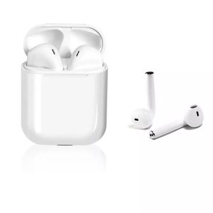 Casti wireless cu acumulator i12 TWS , culoare: alb