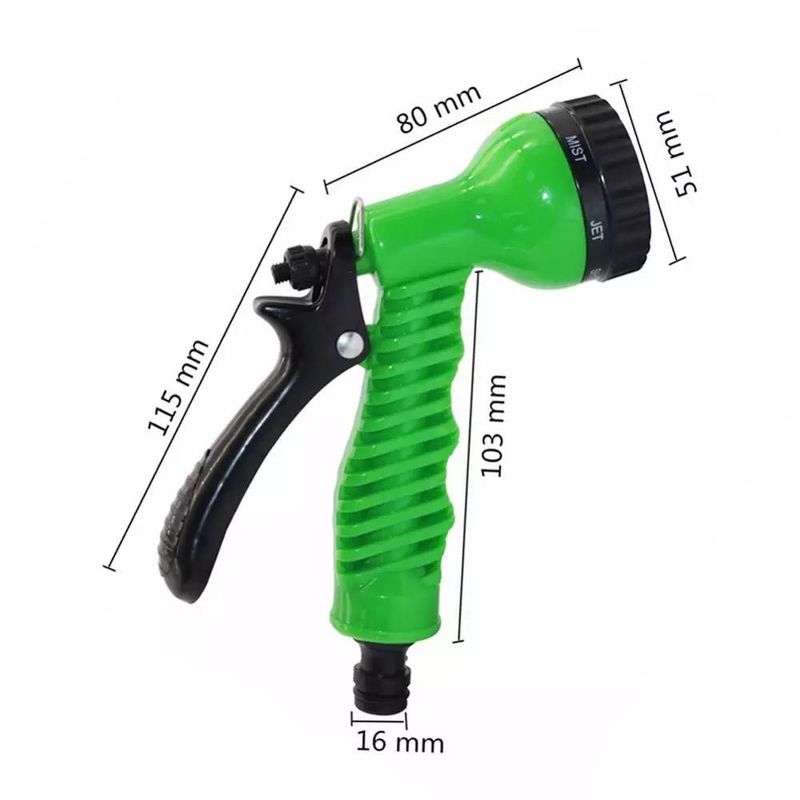 Casa si Gradina - Gradinarit si plante - Instalatii si accesorii pentru irigatii - Pistoale pentru gradina - Pistol de pulverizare apa, reglabil in 7 stiluri , culoare: negru/verde - Infinity.ro