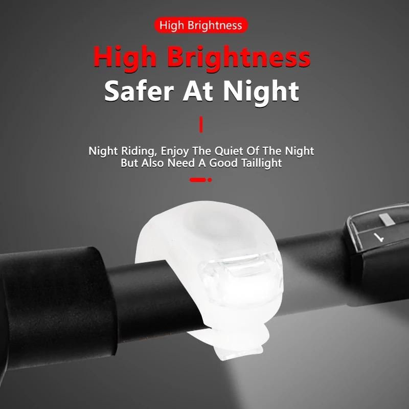 Sport si Outdoor - Ciclism - Accesorii pentru biciclete - Lumini biciclete - Lampa pentru bicicleta doua culori alb si rosu, set 2 buc , culoare: rosu/alb - Infinity.ro