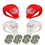 Sport si Outdoor - Ciclism - Accesorii pentru biciclete - Lumini biciclete - Lampa pentru bicicleta doua culori alb si rosu, set 2 buc , culoare: rosu/alb - Infinity.ro