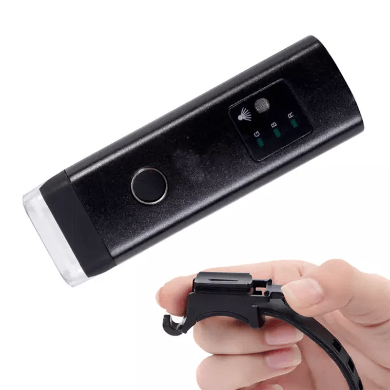 Sport si Outdoor - Ciclism - Accesorii pentru biciclete - Lumini biciclete - Lampa pentru bicicleta reincarcabila usb, rezistenta la apa , culoare: negru - Infinity.ro