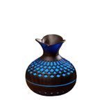 Electronice si Electrocasnice - Climatizare si sisteme de incalzire - Aparate filtrare aer - Umidificatoare - Umidificator cu ultrasunete USB, difuzor de arome, led 7 culori, vaza de flori, 300ml , culoare: negru, set: 1 buc - Infinity.ro