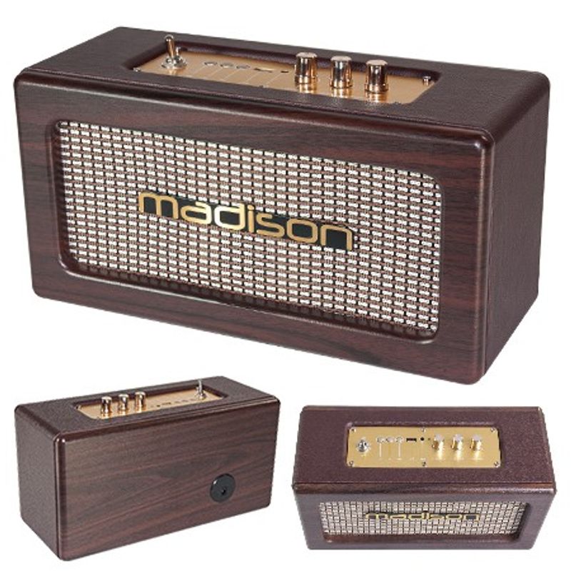 TV, Audio-Video si Foto - Portabile audio - Boxe portabile - Boxa portabila vintage Madison FREESOUND-VWD, bluetooth, 2x10W - Infinity.ro