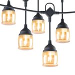 Casa si Gradina - Corpuri si surse de iluminat - Iluminat exterior - Lampi solare - Ghirlanda LED cu alimentare solara 11.5 m/12 becuri , tip lumina: calda - Infinity.ro