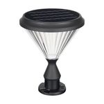 Casa si Gradina - Corpuri si surse de iluminat - Iluminat exterior - Lampi solare - Lampa  solara led de gradina din aluminiu , culoare: negru - Infinity.ro