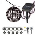 Casa si Gradina - Corpuri si surse de iluminat - Iluminat exterior - Lampi solare - Ghirlanda luminoasa cu incarcare solara, lumina calda, 10 becuri, G70-277 , marime: 5.4 m - Infinity.ro