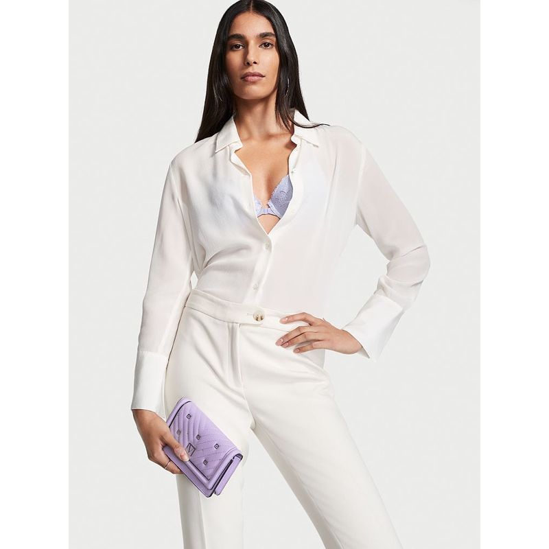 Fashion, accesorii si bijuterii - Femei - Accesorii femei - Portofele femei - Portofel, Victoria's Secret, The Victoria Wristlet, Lilac Stud - Infinity.ro