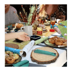 Jucarii, Copii si Bebe - Jucarii si jocuri - Jucarii & jocuri educative - Seturi de artizanat - Set felii de copac perforate, VeliumCraft, 6-7 cm, pin 10 bucati, set 12 culori si 2 pensule incluse, cu iuta 3 m - Infinity.ro