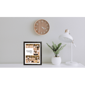 Tablou Canvas Personalizat colaj, VeliumCraft, 40x30 cm, personalizabil 90%, rama neagra lemn natural, 7 imagini