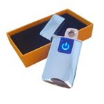 Casa si Gradina - Bucatarie si vesela - Ustensile bucatarie - Aprinzatoare aragaz - Bricheta electrica USB cu amprenta , culoare: argintiu - Infinity.ro