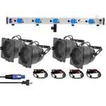 TV, Audio-Video si Foto - Audio profesionale - Echipamente de lumini - Set 4 Proiectoare LED RGB + T.Bar DMX - Infinity.ro