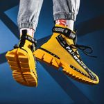 Fashion, accesorii si bijuterii - Barbati - Incaltaminte barbati - Sneakers si tenisi barbati - Pantofi sport HI top MBrands, usori cu talpa flexibila 44 Negru - Infinity.ro