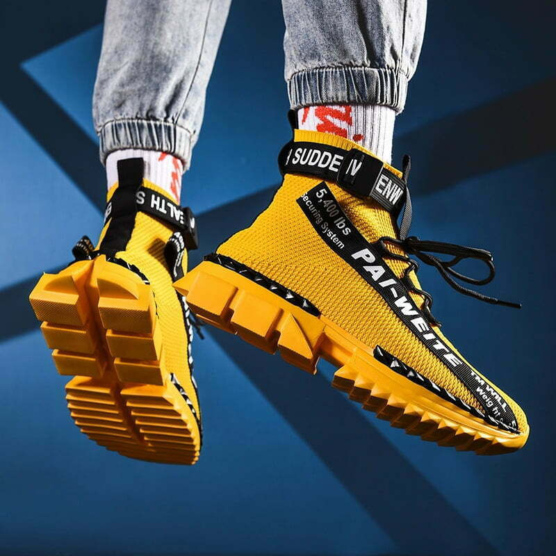 Fashion, accesorii si bijuterii - Barbati - Incaltaminte barbati - Sneakers si tenisi barbati - Pantofi sport HI top MBrands, usori cu talpa flexibila 44 Negru - Infinity.ro