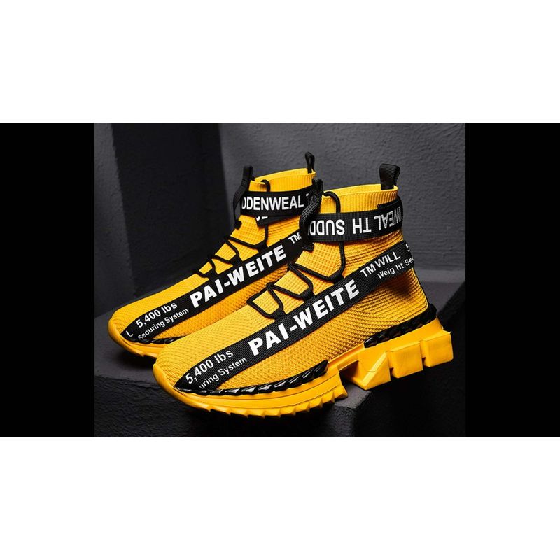 Fashion, accesorii si bijuterii - Barbati - Incaltaminte barbati - Sneakers si tenisi barbati - Pantofi sport HI top MBrands, usori cu talpa flexibila 44 Negru - Infinity.ro