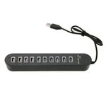 PC, gaming si accesorii - Retelistica - Hub-uri - HUB extern 10 porturi USB, conectare prin USB 2.0 cu LED , culoare: negru - Infinity.ro