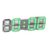 Casa si Gradina - Decoratiuni - Ceasuri - Ceas Decorativ 3D cu alarma, afisare ora, data, anul, temperatura , culoare: verde - Infinity.ro