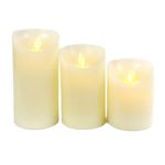 Casa si Gradina - Decoratiuni - Aromaterapie si lumanari - Lumanari si candele - Lumanari decorative din parafina cu efect de flacara reala cu led : set: 3 buc - Infinity.ro