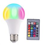 Casa si Gradina - Corpuri si surse de iluminat - Becuri si tuburi neon - Becuri - Bec LED, alb si Rgb, control cu telecomanda , putere:  10W - Infinity.ro