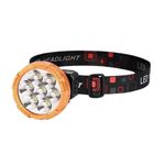 Casa si Gradina - Corpuri si surse de iluminat - Iluminat exterior - Lanterne - Lanterna de cap reincarcabila cu 9 led-uri , culoare: galben, set: 2 buc - Infinity.ro