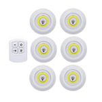 Casa si Gradina - Corpuri si surse de iluminat - Veioze si lampi - Veioze - Lampa LED pentru dulap cu telecomanda : set: 6 buc - Infinity.ro