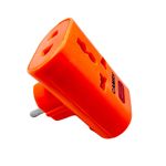 Casa si Gradina - Electrice - Accesorii electrice - Accesorii prize si intrerupatoare - Adaptor universal de priza , culoare: portocaliu - Infinity.ro