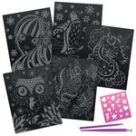 Jucarii, Copii si Bebe - Jucarii si jocuri - Jucarii & jocuri educative - Seturi de artizanat - Set de Arta "Scratch & Sketch" cu Personajul Isadora – Nebulous Stars - Infinity.ro