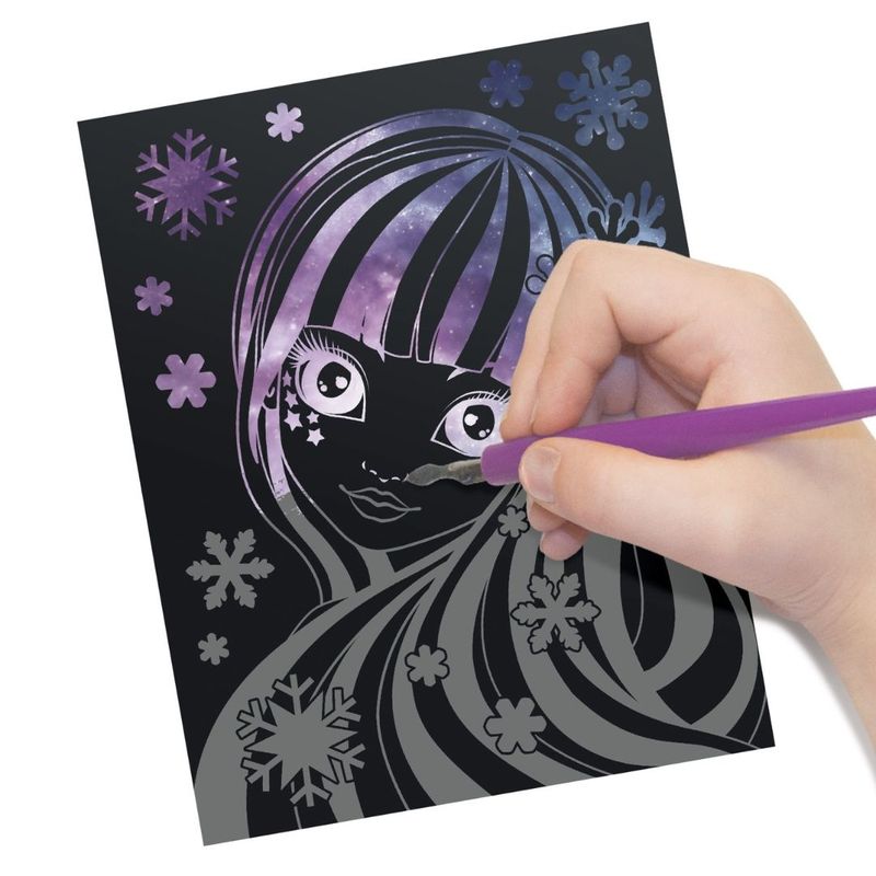 Jucarii, Copii si Bebe - Jucarii si jocuri - Jucarii & jocuri educative - Seturi de artizanat - Set de Arta "Scratch & Sketch" cu Personajul Isadora – Nebulous Stars - Infinity.ro