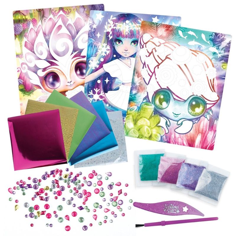 Jucarii, Copii si Bebe - Jucarii si jocuri - Jucarii & jocuri educative - Seturi de artizanat - Set Art & Craft cu Pulbere Stralucitoare si Folie, Personaj Marinia - Nebulous Stars - Infinity.ro