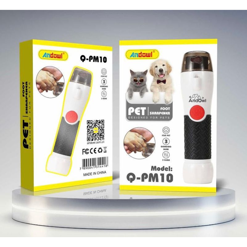 Petshop - Ingrijire si Igiena - Aparate de ingrijire - Pile electrice animale - Aparat pentru pilirea unghiilor pentru caini si pisici , culoare: negru/alb - Infinity.ro