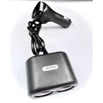 PC, gaming si accesorii - Retelistica - Wireless - Adaptoare wireless - Adaptor cu 2 capete pentru bricheta auto , culoare: negru - Infinity.ro