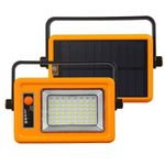 Sport si Outdoor - Camping - Articole solare camping - Lampi si lanterne camping - Lampa solara portabila reincarcabila USB, pentru camping , culoare: portocaliu - Infinity.ro