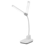 Casa si Gradina - Corpuri si surse de iluminat - Veioze si lampi - Veioze - Lampa de birou LED cu cap dublu , culoare: alb - Infinity.ro