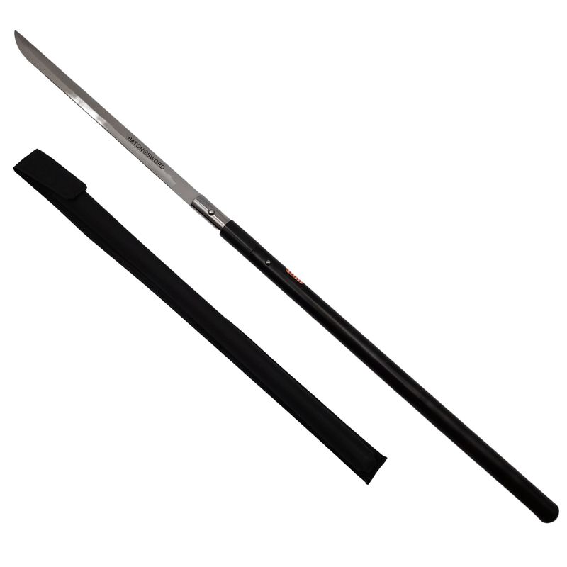 Sport si Outdoor - Camping - Cutite, bricege si accesorii - Cutite si bricege - Pachet trei sabii de vanatoare, Shaolin Master, model baston, 87 cm, negru, teaca inclusa - Infinity.ro