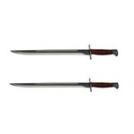 Sport si Outdoor - Camping - Cutite, bricege si accesorii - Cutite si bricege - Pachet doua macete vanatoare, model AK, otel inoxidabil, 61 cm, argintiu - Infinity.ro
