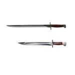 Sport si Outdoor - Camping - Cutite, bricege si accesorii - Cutite si bricege - Set Cutit si Maceta vanatoare, model AK, otel inoxidabil, 39 cm, argintiu - Infinity.ro