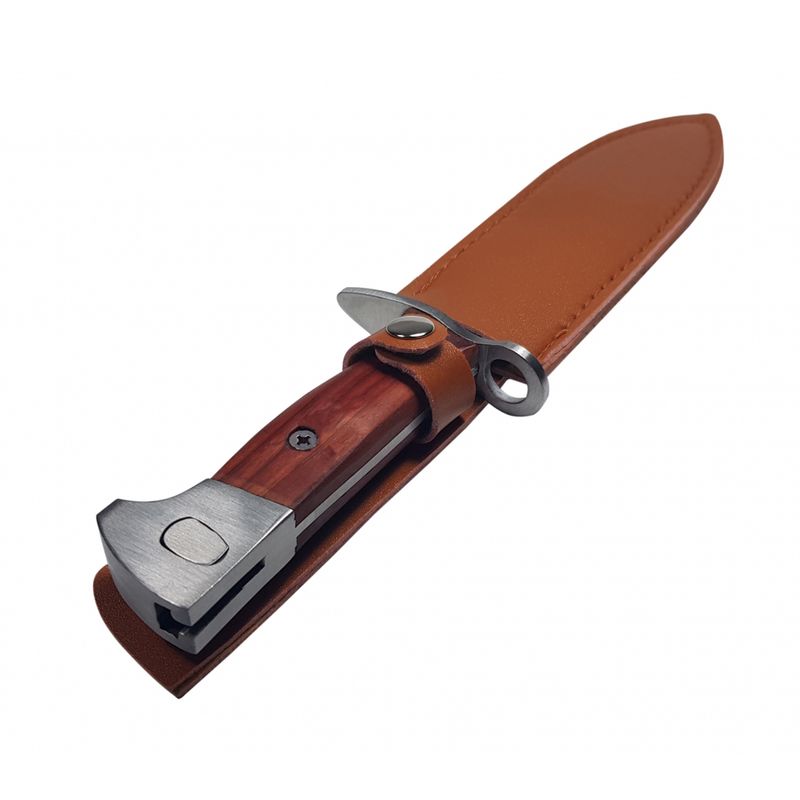 Sport si Outdoor - Camping - Cutite, bricege si accesorii - Cutite si bricege - Pachet Cutit si Maceta vanatoare, model AK, otel inoxidabil, 61 cm - Infinity.ro