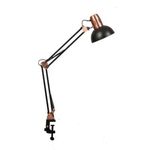 Casa si Gradina - Corpuri si surse de iluminat - Veioze si lampi - Veioze - Lampa profesionala pentru masa de manichiura/birou, cu clema, din metal, cu brat oscilant, reglabila, negru/auriu - Infinity.ro