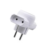 Casa si Gradina - Electrice - Accesorii electrice - Accesorii prize si intrerupatoare - Triplu stecher - adaptor ceramic , culoare: alb - Infinity.ro