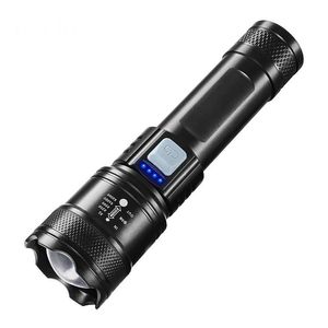 Lanterna led telescopica, reincarcabila , culoare: negru