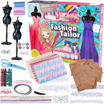Jucarii, Copii si Bebe - Jucarii si jocuri - Jucarii & jocuri educative - Jocuri si jucarii educative - Set creativ pentru viitorul designer de moda, Fashion tailor, Multicolor - Infinity.ro