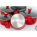 Casa si Gradina - Bucatarie si vesela - Vase pentru gatit - Oale si cratite - Set oale 9 piese, Zilan ZLN-3260, Material aluminiu, Interior granit, Compatibil inductie - Infinity.ro