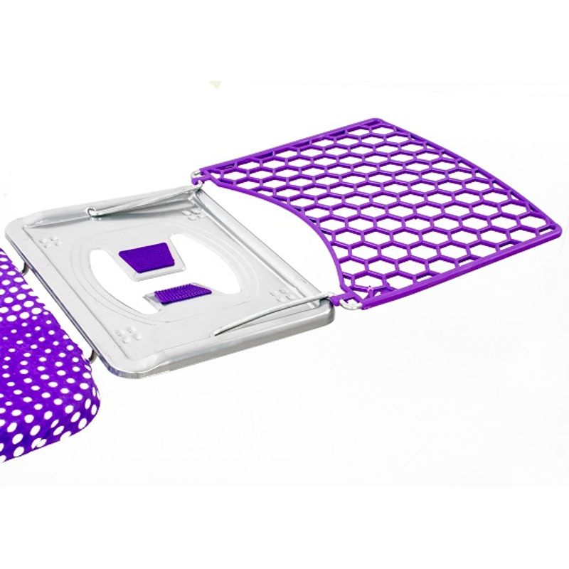 Market - Spalare si intretinere rufe - Mese de calcat - Masa de calcat ZILAN ARGENTO ZLN-3499, suprafata de lucru 118x42 cm, blat metalic, suport pentru fierul de calcat - Infinity.ro