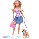 Jucarii, Copii si Bebe - Jucarii si jocuri - Papusi si accesorii - Papusi - Papusa steffi love cu catelusii la plimbare - Infinity.ro