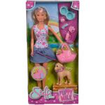 Jucarii, Copii si Bebe - Jucarii si jocuri - Papusi si accesorii - Papusi - Papusa steffi love cu catelusii la plimbare - Infinity.ro