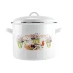 Casa si Gradina - Bucatarie si vesela - Vase pentru gatit - Oale si cratite - Oala din Otel Emailat cu Model de Lavanda  16 cm si  Capac - Infinity.ro