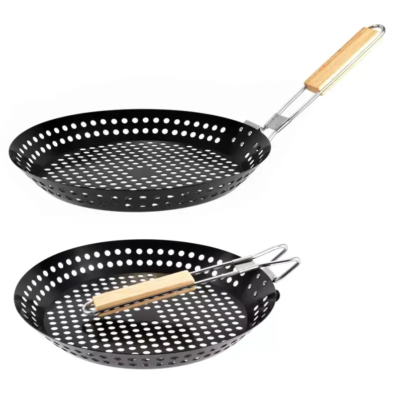 Casa si Gradina - Bucatarie si vesela - Vase pentru gatit - Tigai si seturi - Tigaie BBQ pentru castane, 31*3,5 cm - Infinity.ro