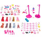 Jucarii, Copii si Bebe - Jucarii si jocuri - Papusi si accesorii - Papusi - Set 85 haine si accesorii pentru papusi, 3 ani +, Multicolor - Infinity.ro