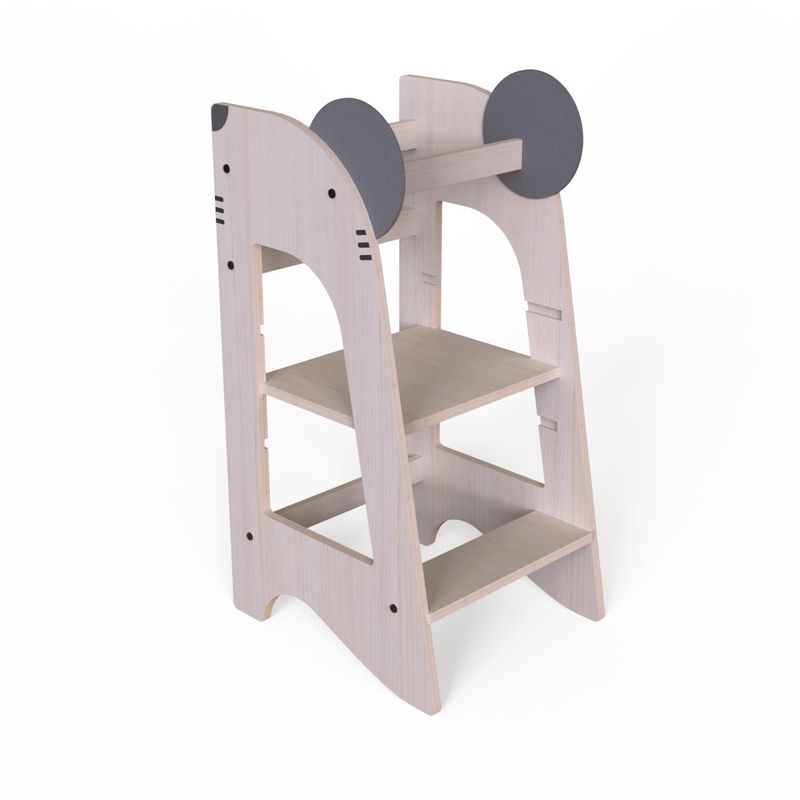 Casa si Gradina - Mobilier - Mobilier copii - Mobilier camera copiilor - Turn de invatare MamaToyz Learning Tower din lemn, Soricel - Infinity.ro